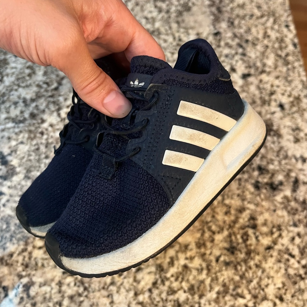 Adidas Blue and White Sneakers with Chunky Midsole